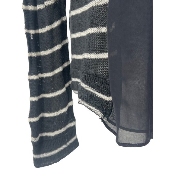 Anthropologie x Clu + Willoughby Striped Long Sleeved Chiffon Bow & Ruffles Knit - Picture 9 of 15